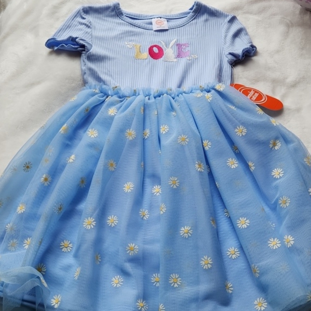 Brand New 4t, Toddler Disney Pajamas, Easter Flowy Dress and St Patrick's Tops - Picture 4 of 4